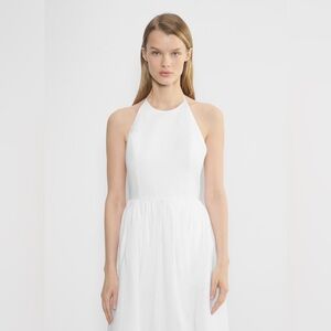 Wilfred Laudine Halter Tie White Midi Dress
